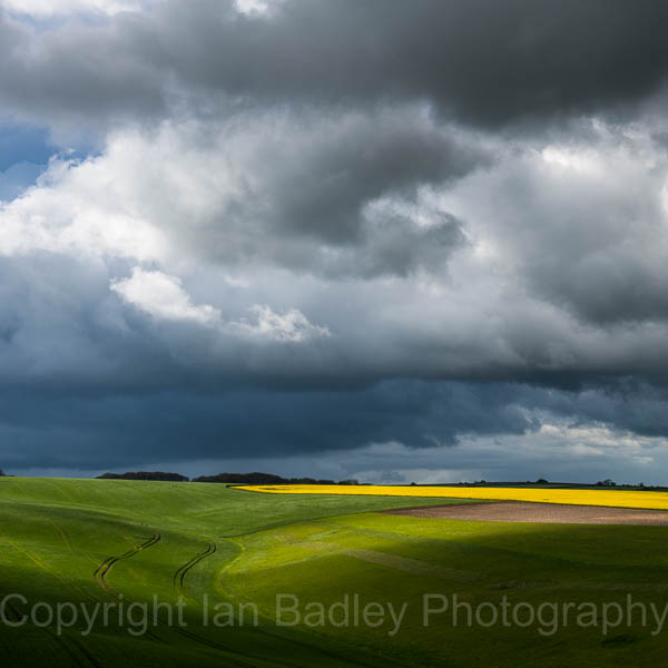 Storm clouds over the fields, Dorset, England