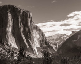 El Capitan mountain rock face and Tunnel View, Yosemite National Park, California, USA