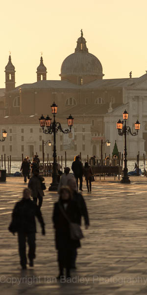 Italy, Venice, Winter walk across St Mark's Square