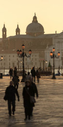 Italy, Venice, Winter walk across St Mark's Square
