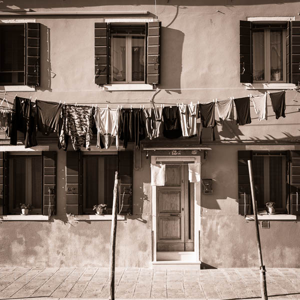 Italy, Venice, Wash day on Burano