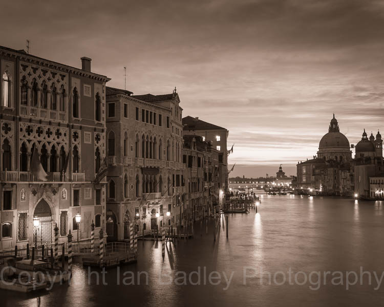 Italy, Venice, Twilight on the Grand Canal