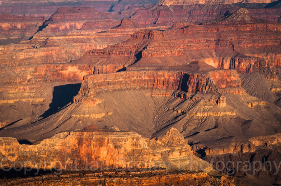 Sunset over the canyons of Grand Canyon National Park, Arizona, USA