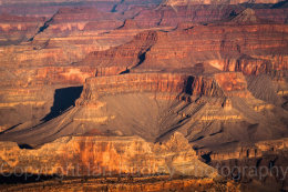 Sunset over the canyons of Grand Canyon National Park, Arizona, USA