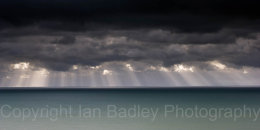 Storm clouds over the channel off the Isle of Wight, England