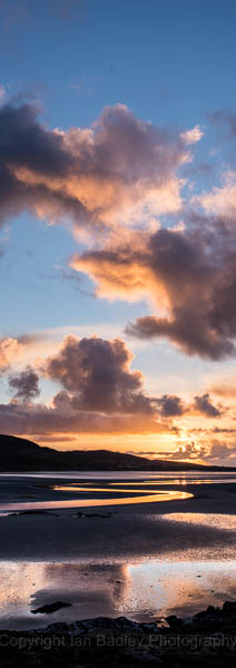Passing shower clouds at low tide on the Isle of Harris, Scotland