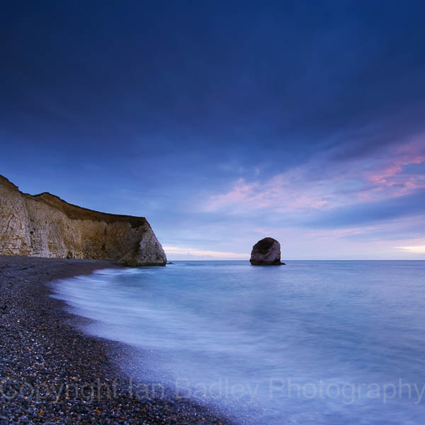 Freshwater bay at dusk, Isle of Wight, England