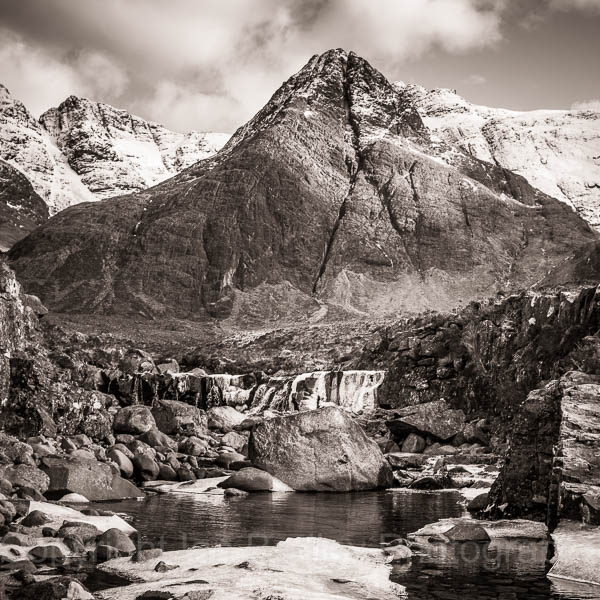Fairy Pool and Cuillin Mountains, Isle of Skye, Scotland