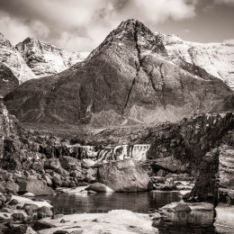 Fairy Pool and Cuillin Mountains, Isle of Skye, Scotland