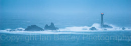 Longships lighthouse off Land's End, Cornwall, England