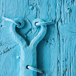 French blue door and hinge, Vaucluse, France