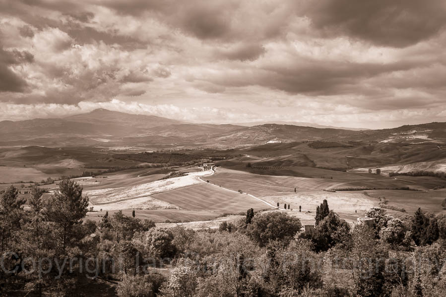 View over UNESCO Val d'Orcia, Tuscany, Italy