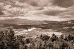 View over UNESCO Val d'Orcia, Tuscany, Italy