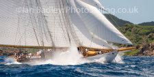 Classic yacht in the Caribbean