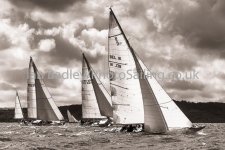 Classic yachts in the Solent racing