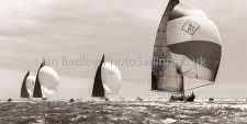 J Class yachts with spinnakers