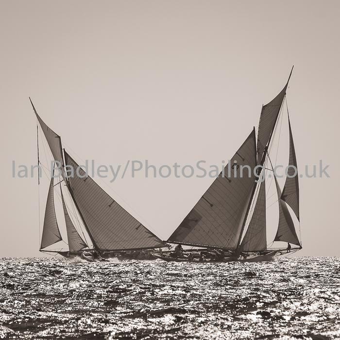 Duelling classic yachts
