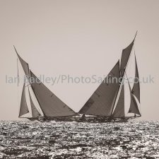 Duelling classic yachts