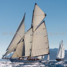 Back lit sails in the Med