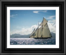Classic yacht Elena sailing off the Cote d'Azur