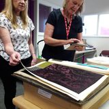 Annie & Helen at the Archive
