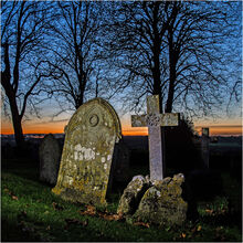 Anne Dziedzicki Sunset  at St Mildreds Cemetary M3 O IWPS