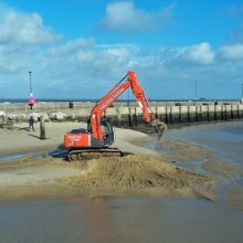 Terry Harlow removing the sand bar M6
