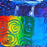 Newgrange rainbow entrance Stone