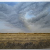 'All for A £1' Childhood memories of helping the farmer stack the hay, inspired this painting. The work was heavy, the work was hard, the day was long and it was all for a £1. For my childhood pals.