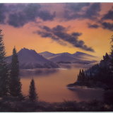 'Remember September' This painting was inspired by wonderful days away with my wife on our motorcycle, one of which ended with a spectacular sunset. To many more sunsets together.