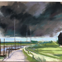 Storm inland from Southwold Harbour - £100