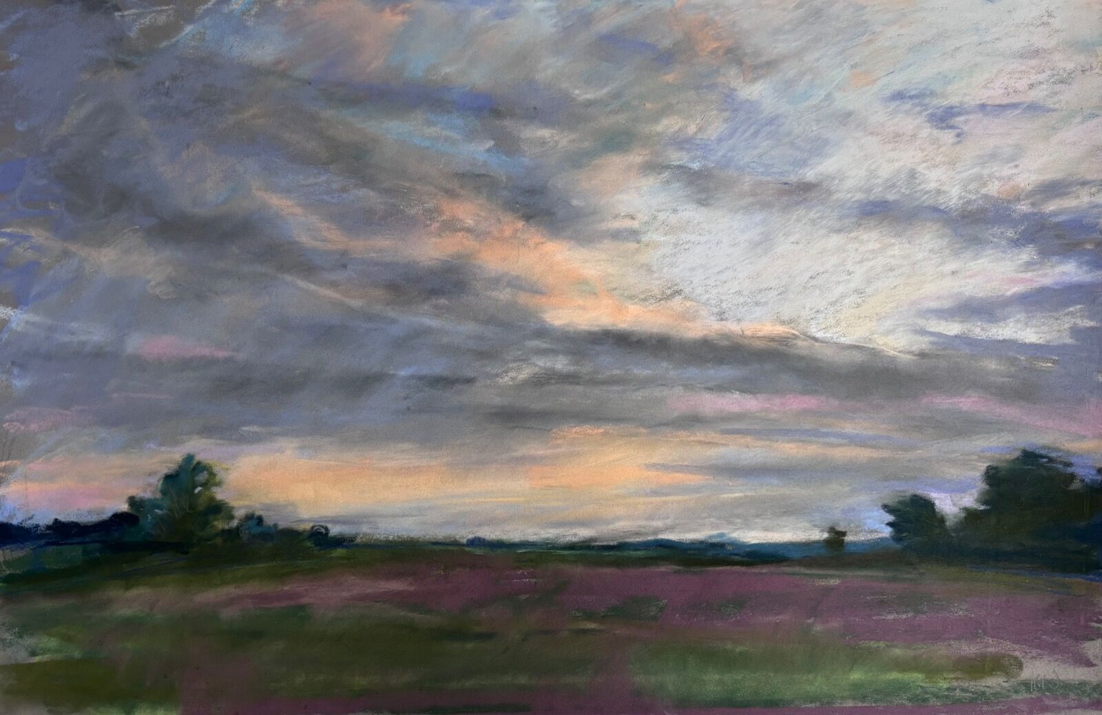 Frostenden Summer 2025 sunset landscape over fields