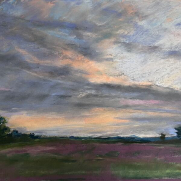 Frostenden Summer 2025 sunset landscape over fields