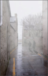Lerwick street in mist