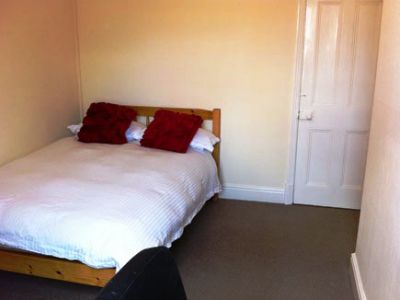 Double pine beds in every bedroom of this Loughborough student accommodation.