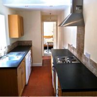 Modern fitted kitchen, 18 Hastings Street student house in Loughborough.