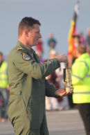 The arrival of the Olympic Flame at Land's End.