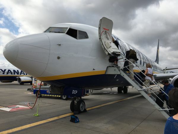 01 Boarding the plane at Stansted