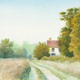 Late October Evening, Watercolour on paper, A4