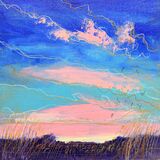 19 Rest, my soul, rest a while and be Contemporary mixed media painting of the fens of East Anglia