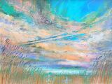 28 We've come so far, and yet it's only just begun Contemporary mixed media painting of the fens of East Anglia