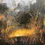 2 We wonder what might be, when just here is all there is No.2 Contemporary mixed media painting of the fens of East Anglia