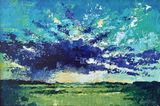 ‘End of the day 1’, acrylics on board, 30cm x 20cm