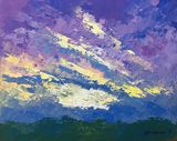 ‘End of the day 1’, acrylics on board, 10”x8”