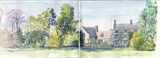 AA Winter sketch, watercolour in moleskine sketchbook