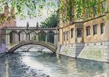 Bridge of Sighs St Johns, watercolours, A4 size