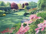 Garden watercolour commission, 16in x 12in, framed