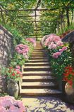 Italian Garden Steps, acrylics on linen canvas.