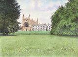 Kings College Chapel, Cambridge, Watercolours on paper, 12x9