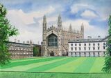 Kings College Chapel, watercolour, A4 size